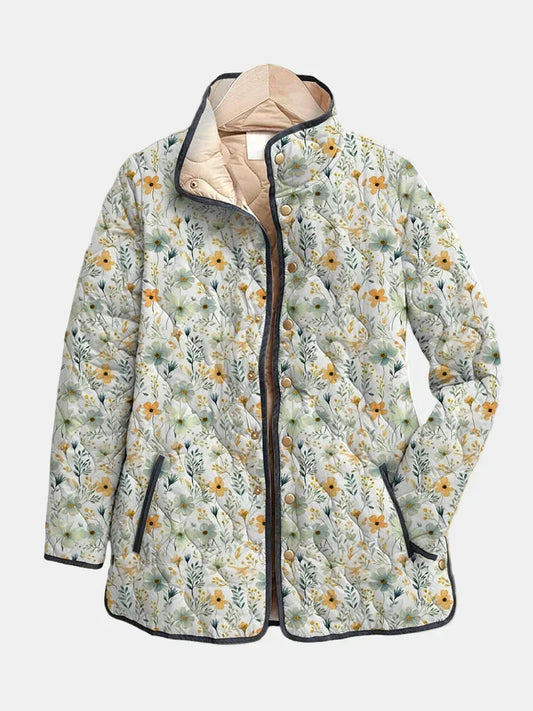 Nola | Manteau Matelassé Imprimé Floral Charmant