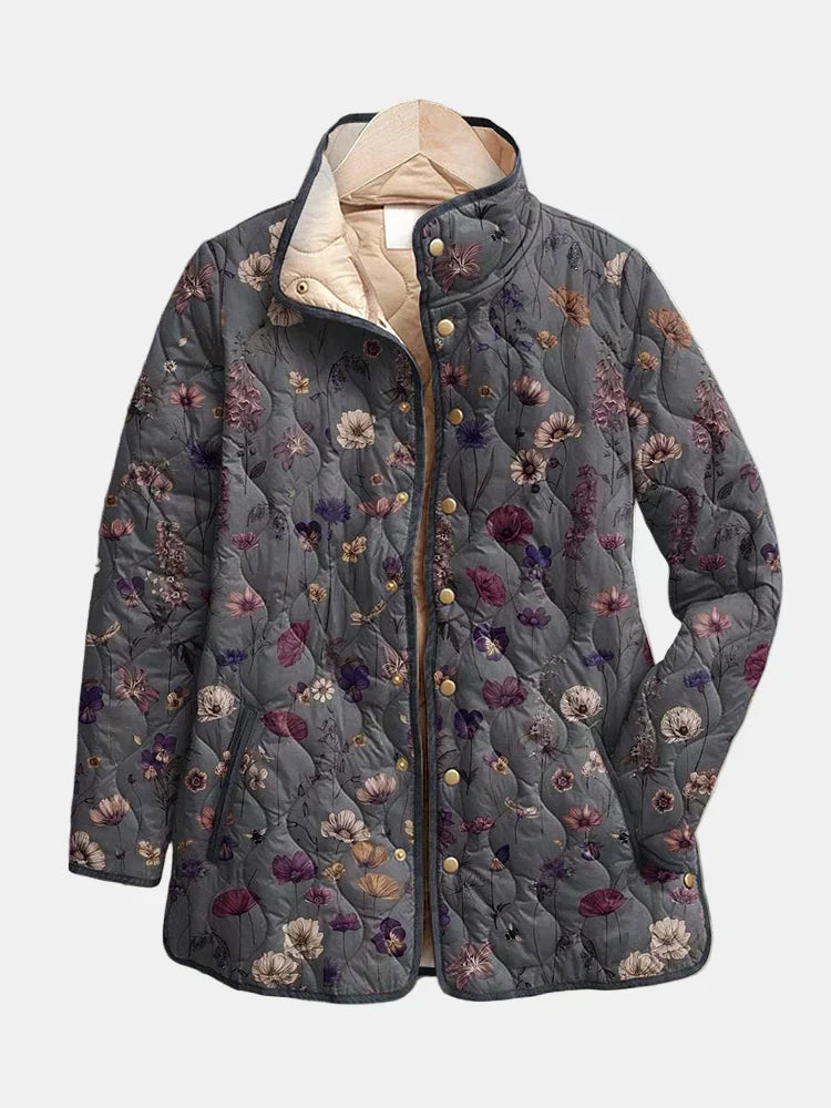 Niva | Veste Matelassée Imprimé Floral Vintage