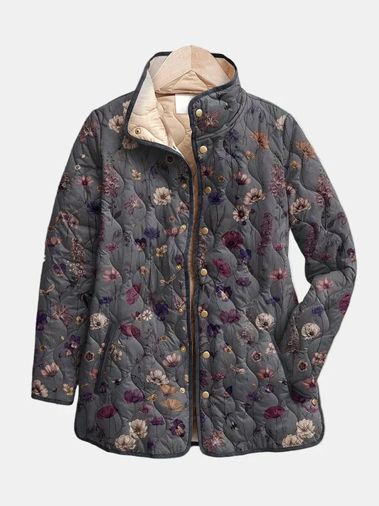Niva | Veste Matelassée Imprimé Floral Vintage