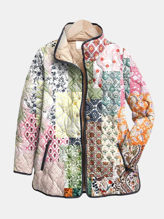 Suri | Veste matelassée à imprimé floral décontracté